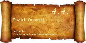 Aczél Arnold névjegykártya